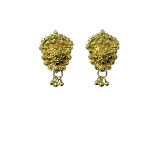 Women's Pack of_2 Brass Gold-Plated Earrings (Gold)