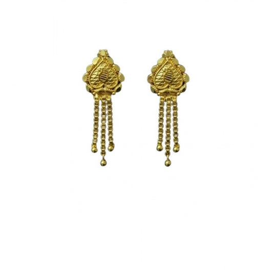 Women's Pack of_2 Brass Gold-Plated Earrings (Gold)